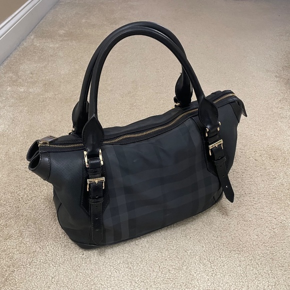 Burberry Black Nylon/Leather Tote Bag - Picture 1 of 9